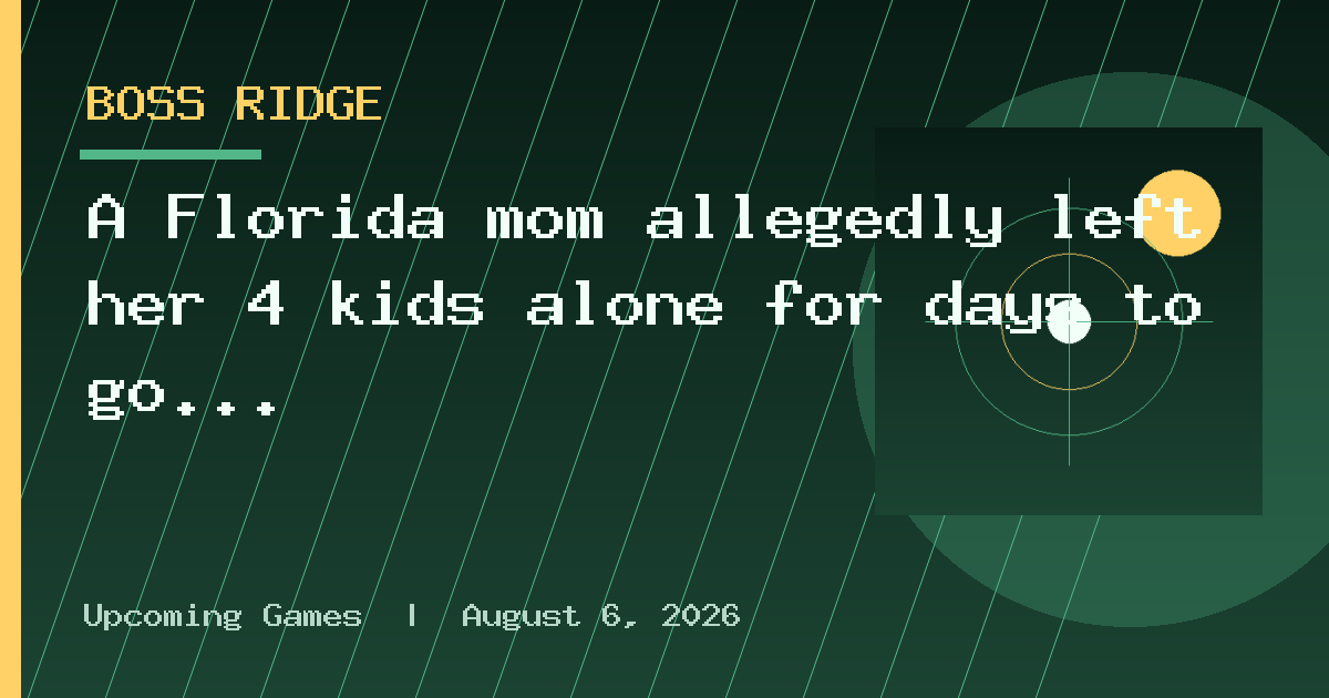 A Florida mom allegedly left her 4 kids alone for days to go