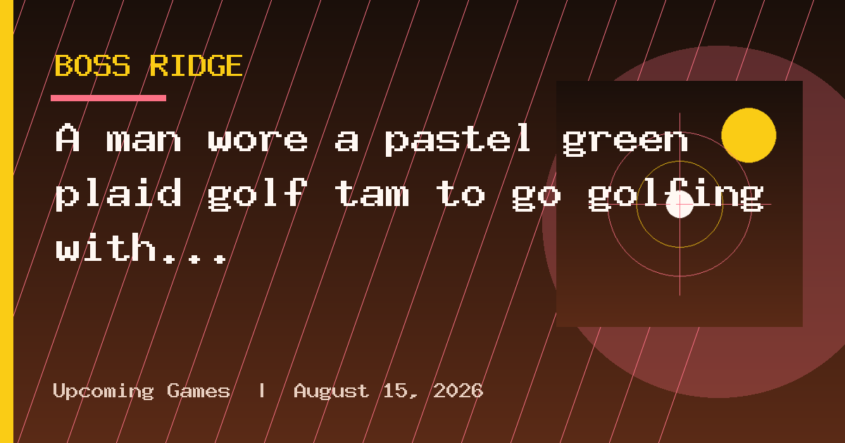 A man wore a pastel green plaid golf tam to go golfing with his