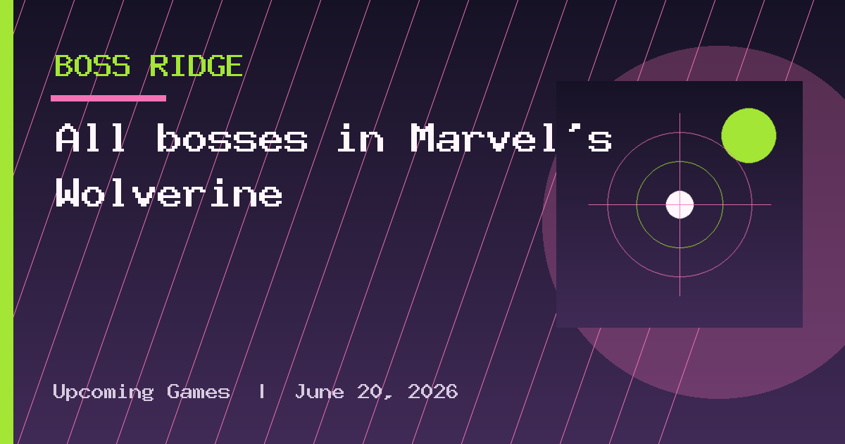 All bosses in Marvel's Wolverine