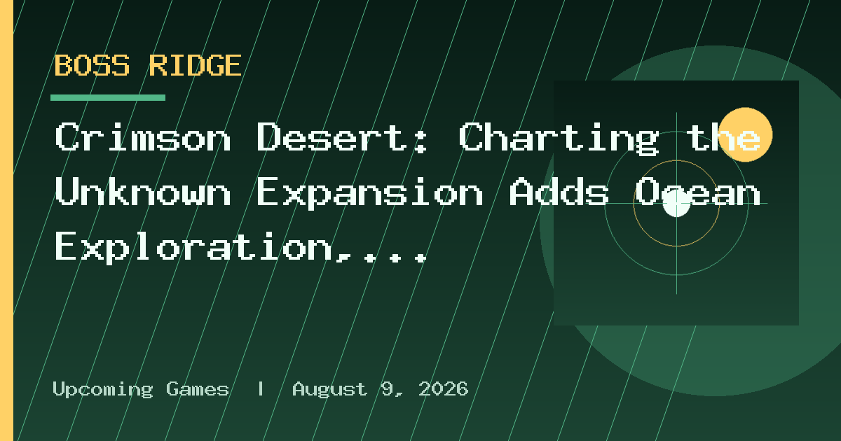 Crimson Desert: Charting the Unknown Expansion Adds Ocean Exploration, Marriage