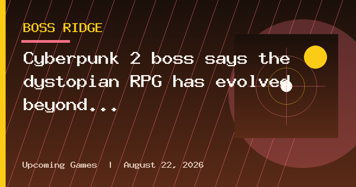 Cyberpunk 2 boss says the dystopian RPG has evolved beyond his original idea