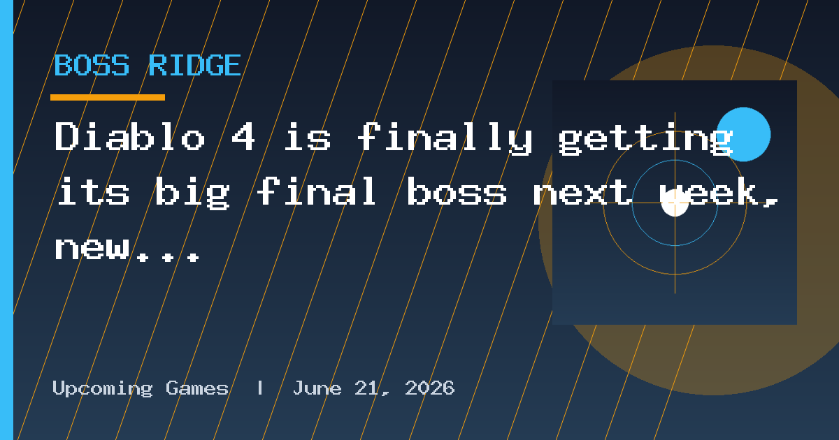 Diablo 4 is finally getting its big final boss next week, new Amazon class