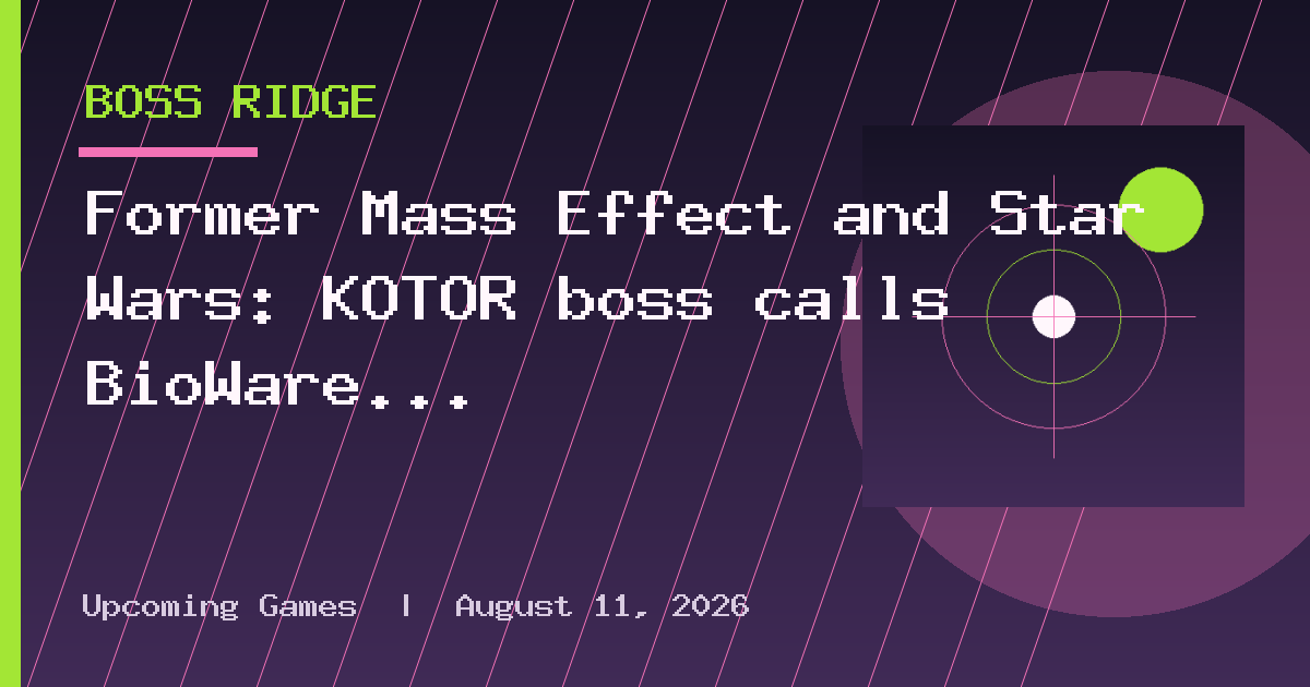 Former Mass Effect and Star Wars: KOTOR boss calls BioWare closure "sad