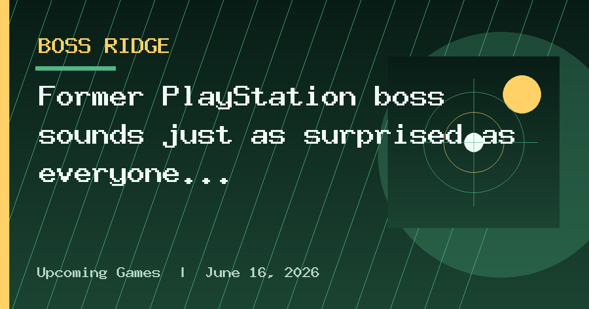 Former PlayStation boss sounds just as surprised as everyone else that Sony let