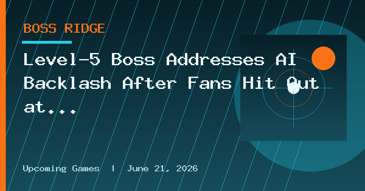 Level-5 Boss Addresses AI Backlash After Fans Hit Out at Game Reveal Showcase