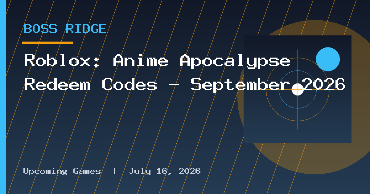 Roblox: Anime Apocalypse Redeem Codes – September 2026