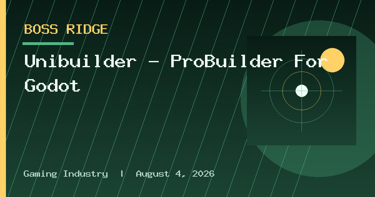 Unibuilder – ProBuilder For Godot
