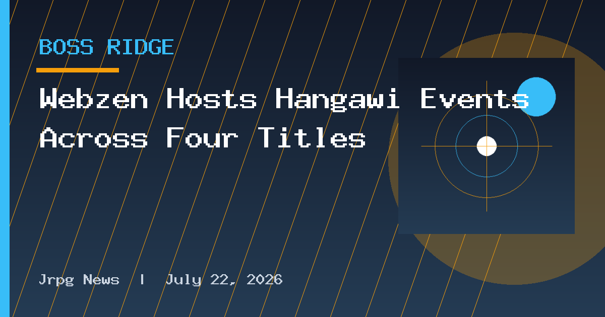 Webzen Hosts Hangawi Events Across Four Titles